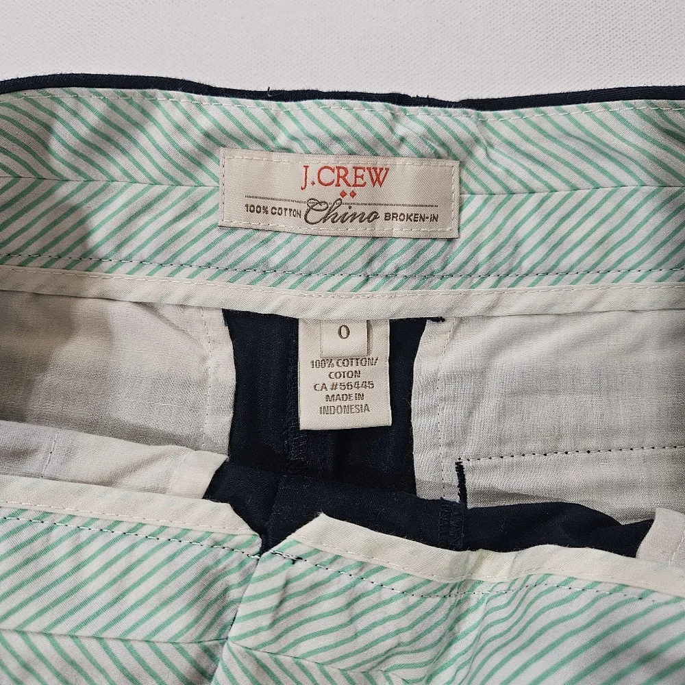 J. Crew Chino Shorts Womens 4‎ Navy Blue Broken In Fit Low Rise Summer Coastal